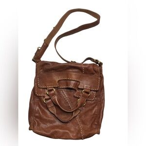 Lucky Brand Womens Boho Abbey Road Leather Shoulder Bag Purse Satchel